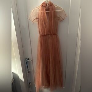 Emilia Wickstead size 8 Elegant Peach Evening Gown, MINOR BLEMISH, UNNOTICEABLE